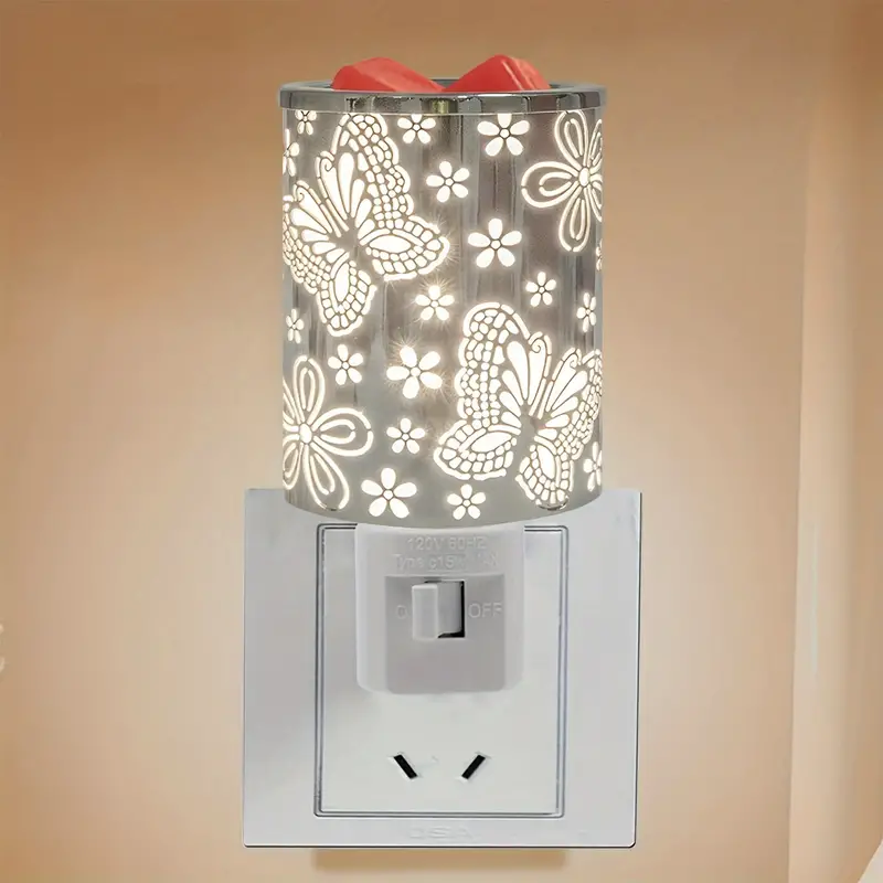 Plug-In Wax Warmer-Butterflies Metal