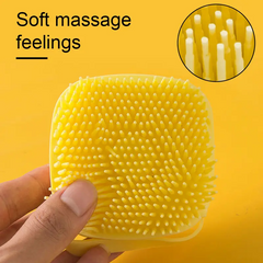 Pet Shampoo Brush Silicone Massage Rubber Bath Brush With Shampoo Storage